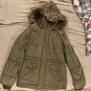 Womens American Eagle Outfitters Olive Green Jacket Size M